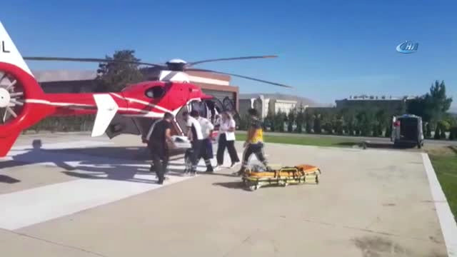 Ambulans Helikopter 5 Yaşındaki Havva’nın İçin Geldi