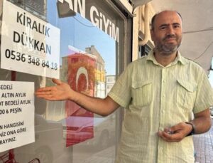 Bu türlü ‘kiralık’ ilanı görülmedi: 100 litre mazota kiralık dükkan